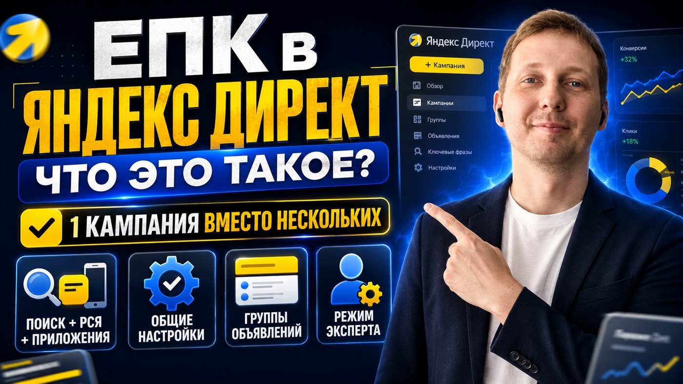 ЕПК в Яндекс Директе: одна кампания вместо нескольких — поиск, РСЯ и приложения, общие настройки и группы объявлений